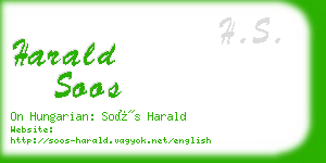 harald soos business card